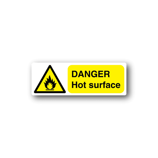 Image of Danger Hot Surface Rectangle Sticker