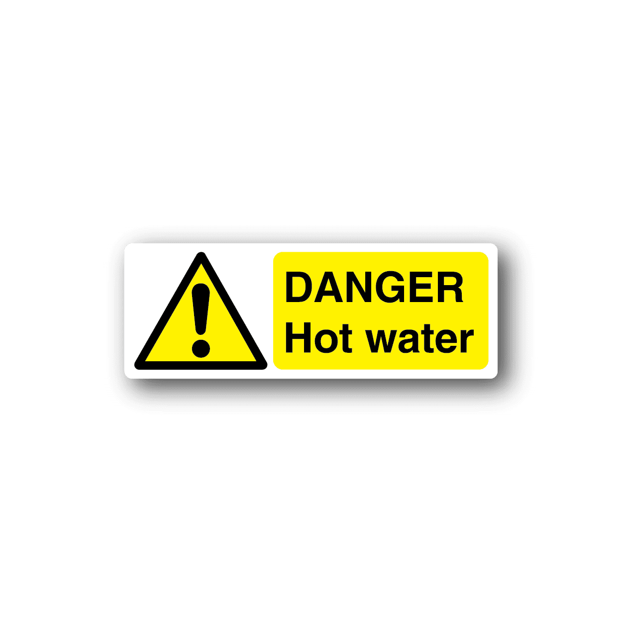 Image of Danger Hot Water Rectangle Sticker