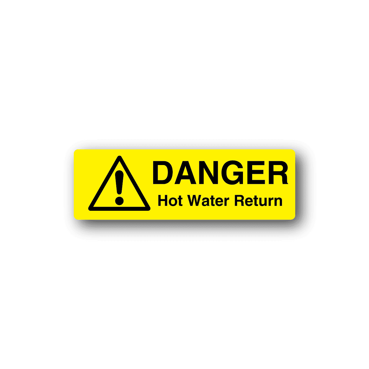 Image of Danger Hot Water Return Sticker
