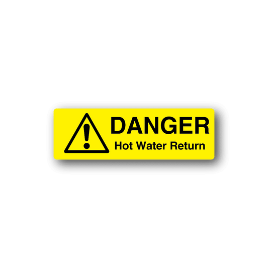 Image of Danger Hot Water Return Sticker
