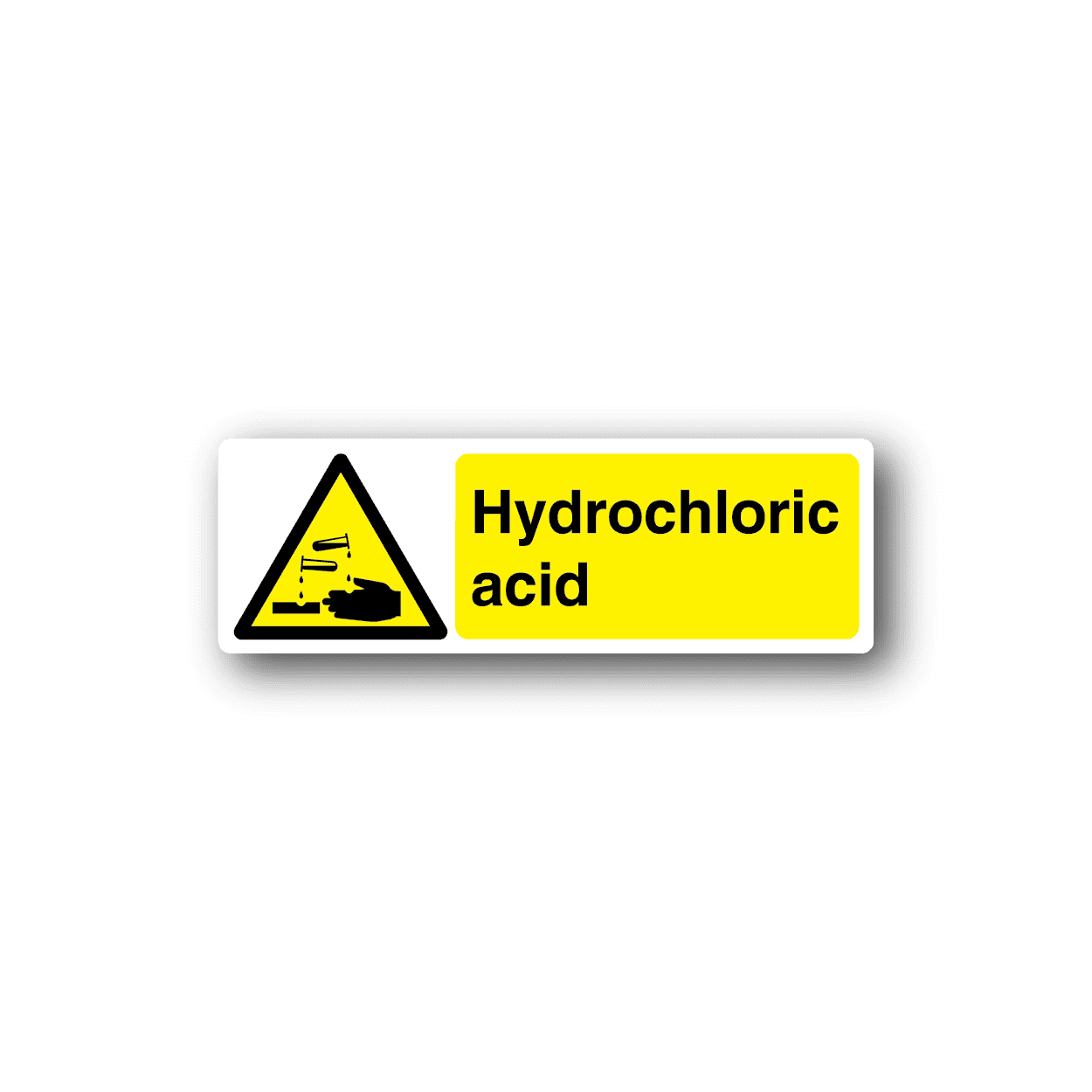 Image of Danger Hydrochloric Acid Rectangle Sticker