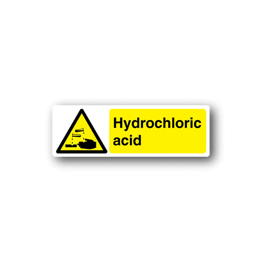 Image of Danger Hydrochloric Acid Rectangle Sticker