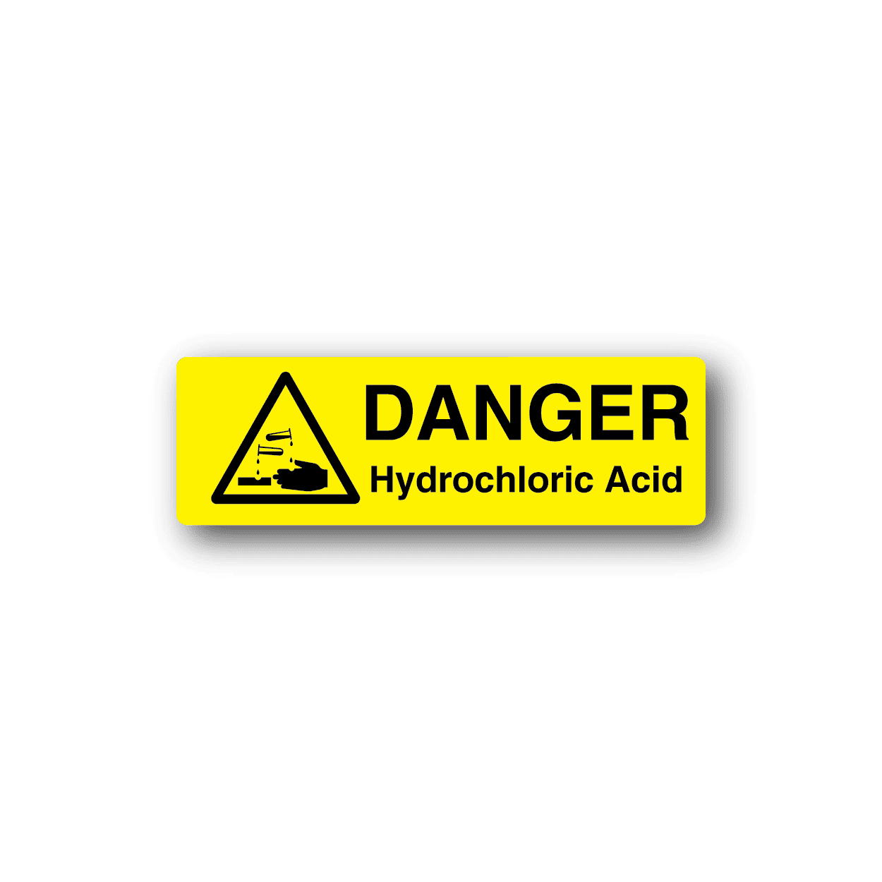 Image of Danger Hydrochloric Acid Sticker