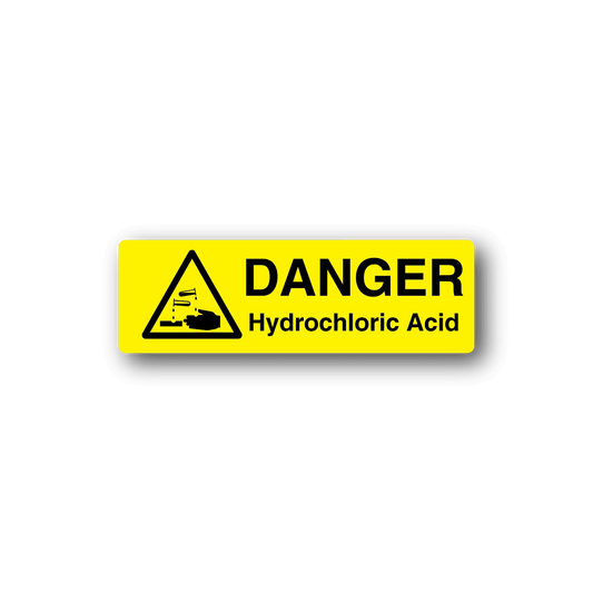 Image of Danger Hydrochloric Acid Sticker