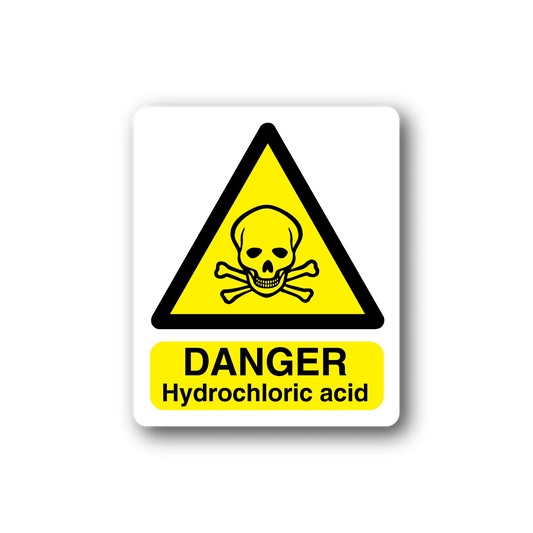 Image of Danger Hydrochloric Acid Sticker