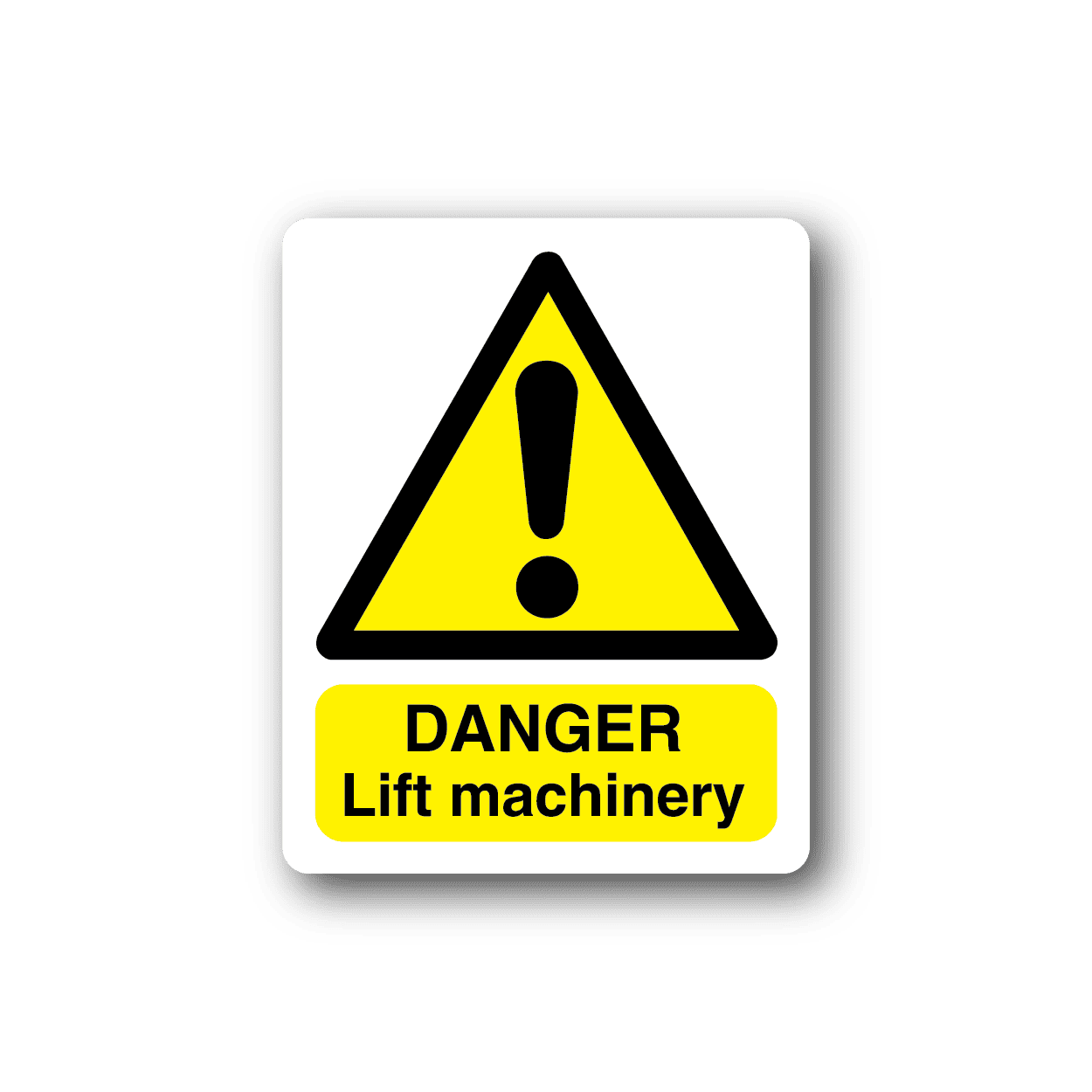 Image of Danger Lift Machinery Sticker 