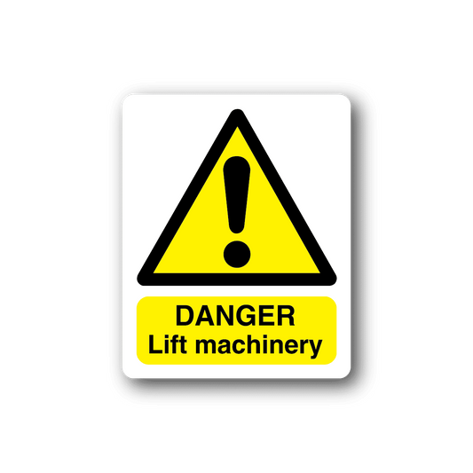 Image of Danger Lift Machinery Sticker 