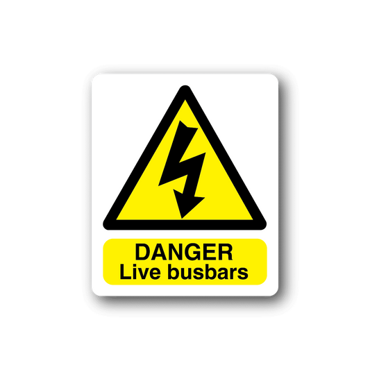 Image of Danger Live Busbars Sticker