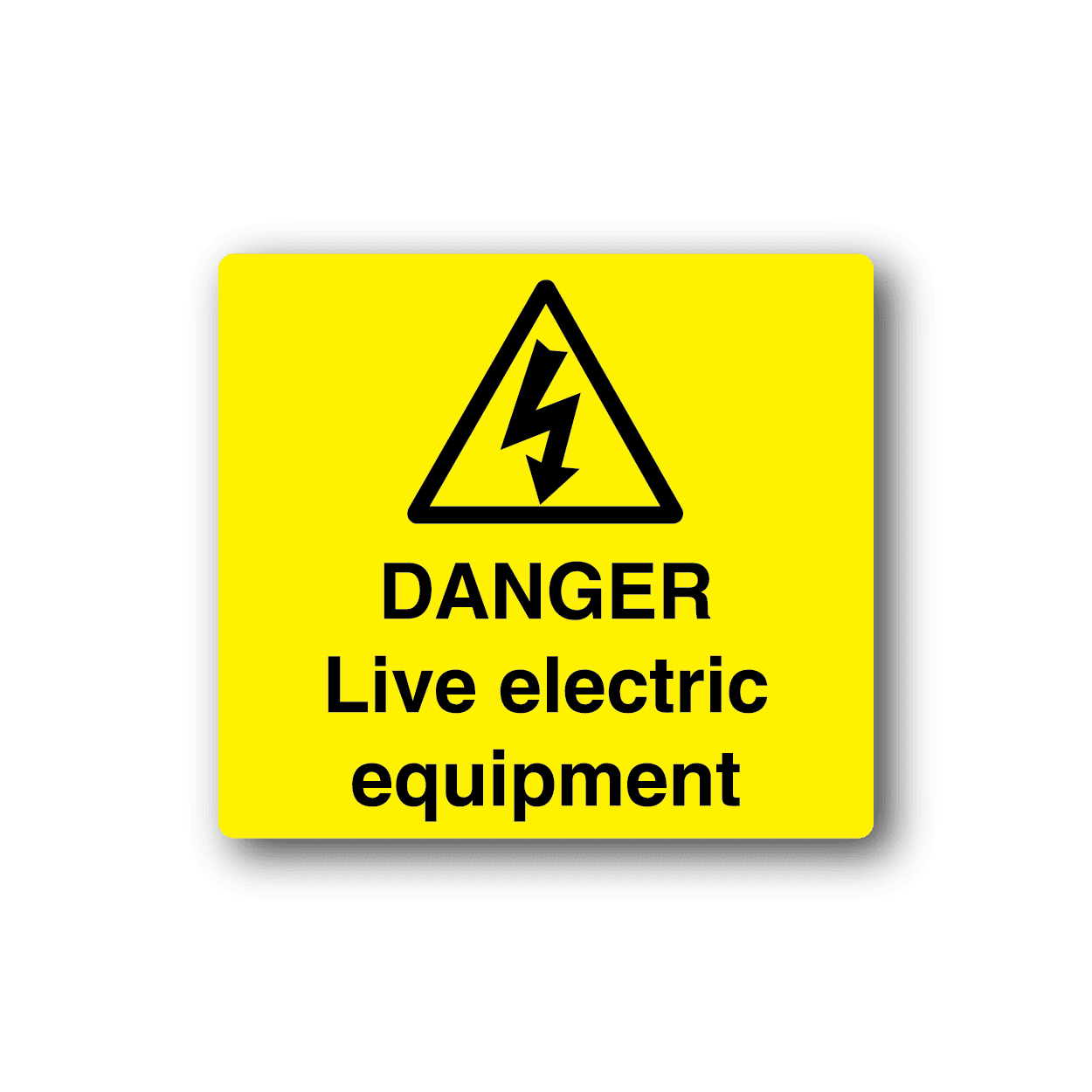 Image of Danger Live Electric Equipment Sticker