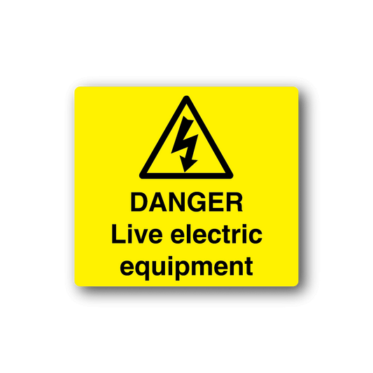 Image of Danger Live Electric Equipment Sticker