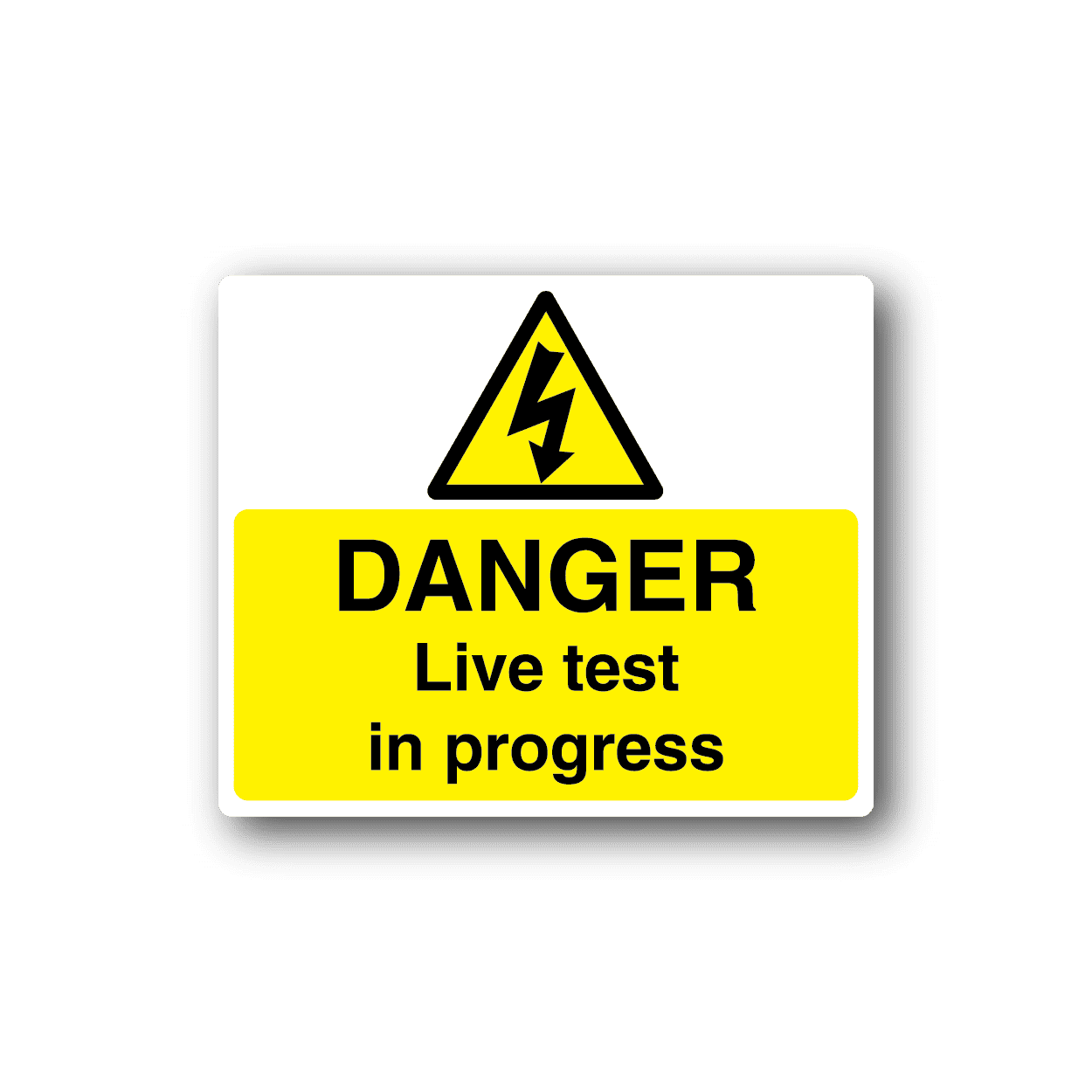 Image of Danger Live Tests In Progress Sticker