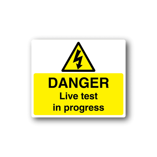 Image of Danger Live Tests In Progress Sticker