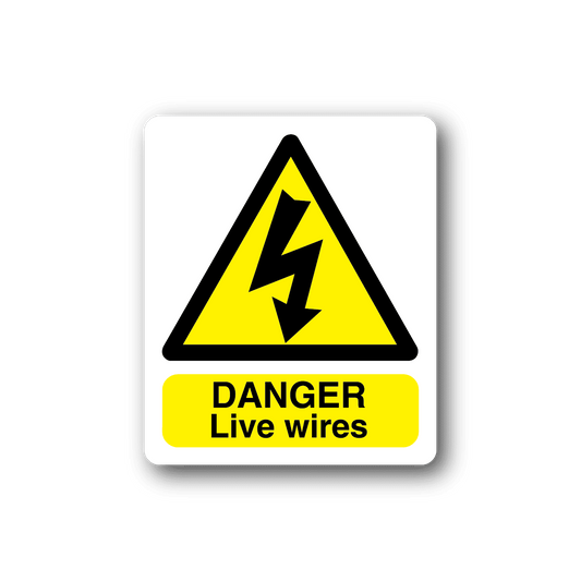 Image of Danger Live Wires Sticker