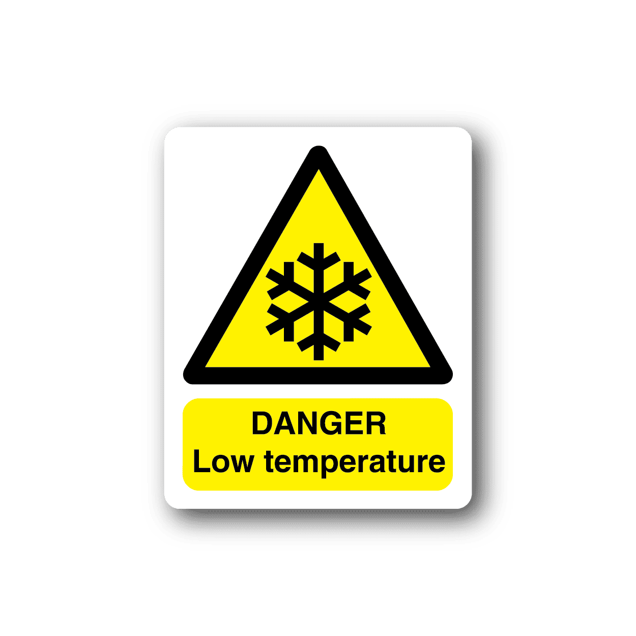 Image of Danger Low Temprature Sticker