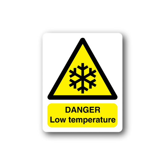 Image of Danger Low Temprature Sticker