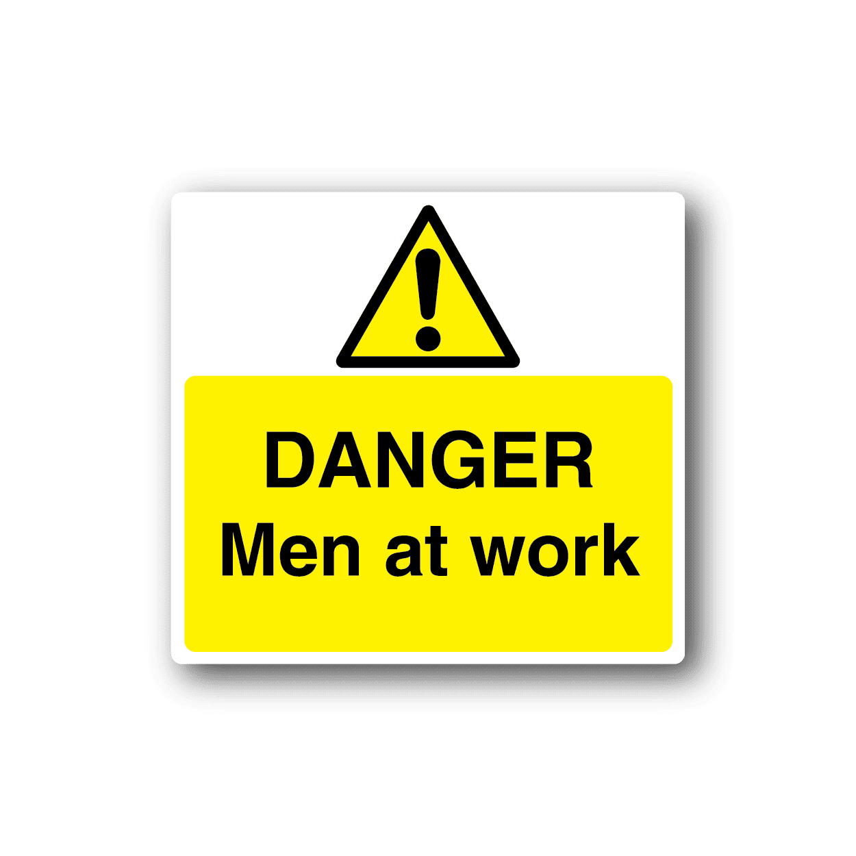 Image of Danger Men At Work Rectangle Sticker