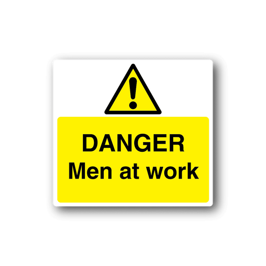 Image of Danger Men At Work Rectangle Sticker