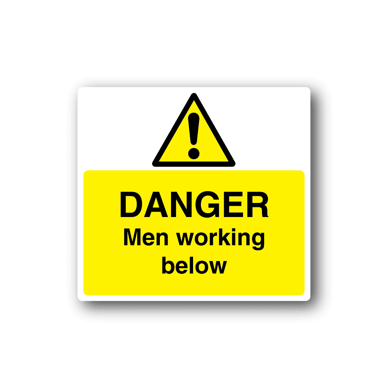 Image of Danger Men Working Below Sticker