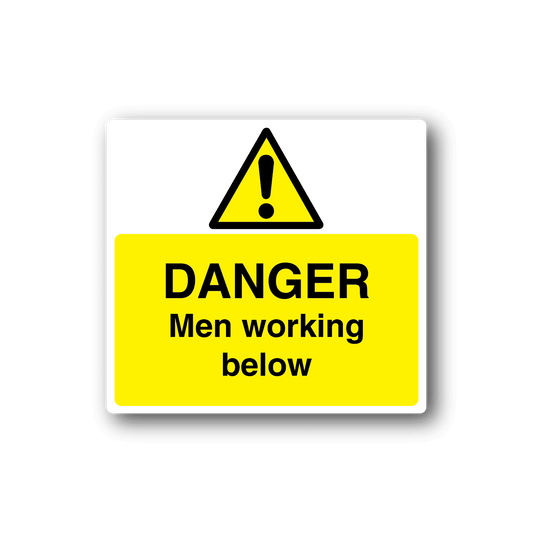 Image of Danger Men Working Below Sticker