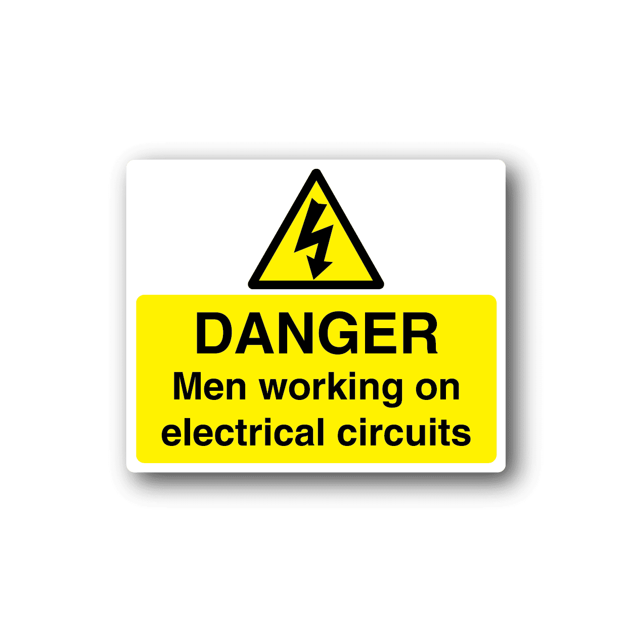 Image of Danger Men Working On Electrical Circuits Sticker