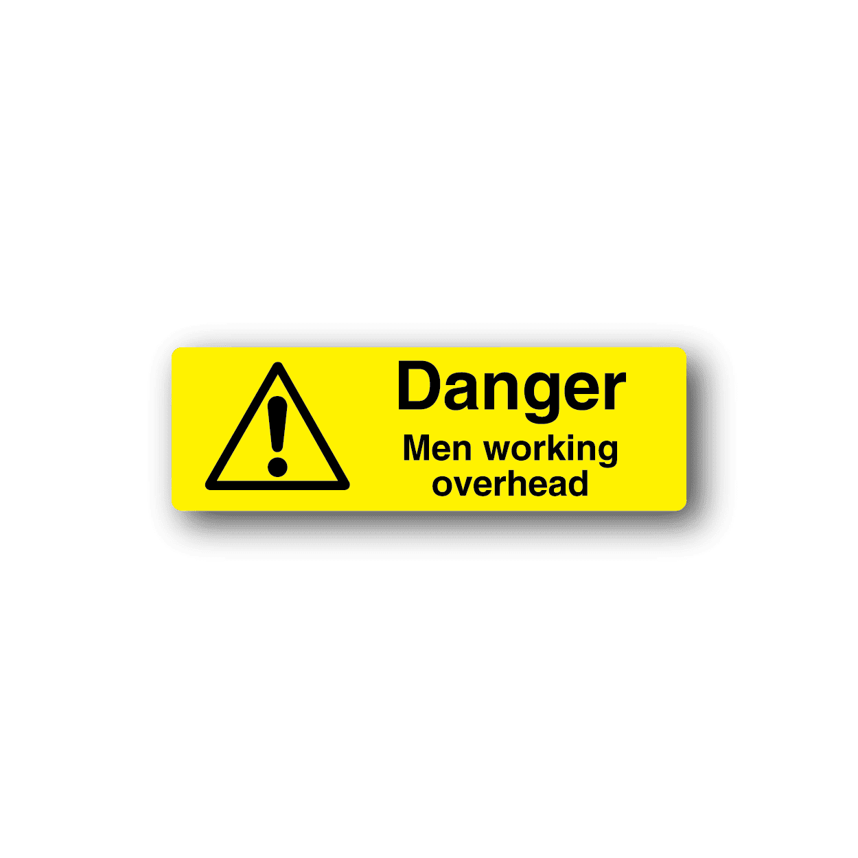 Image of Danger Men Working Overhead Rectangle Sticker