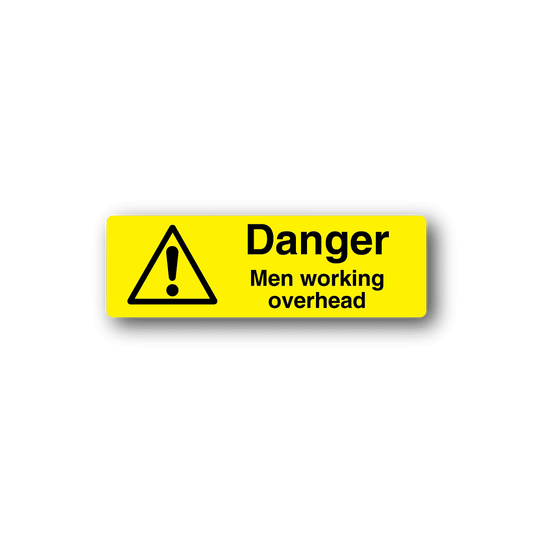 Image of Danger Men Working Overhead Rectangle Sticker