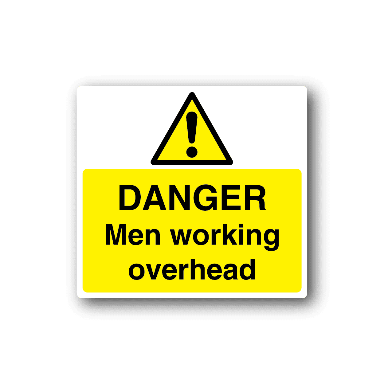 Image of Danger Men Working Overhead Sticker