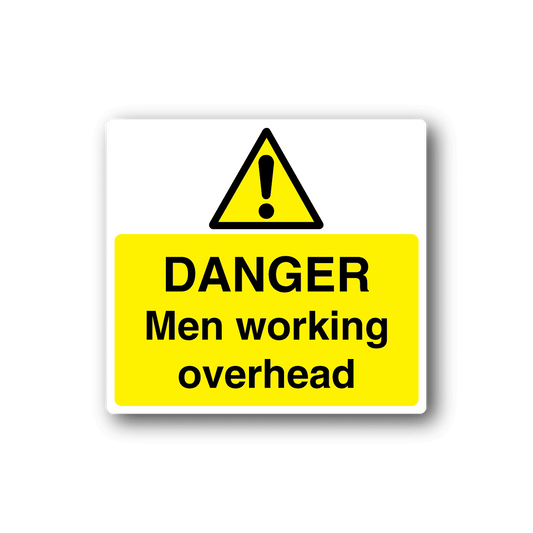 Image of Danger Men Working Overhead Sticker