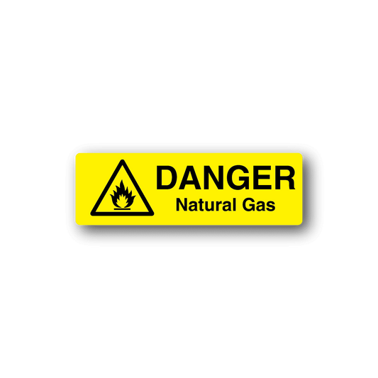 Image of Danger Natural Gas Sticker