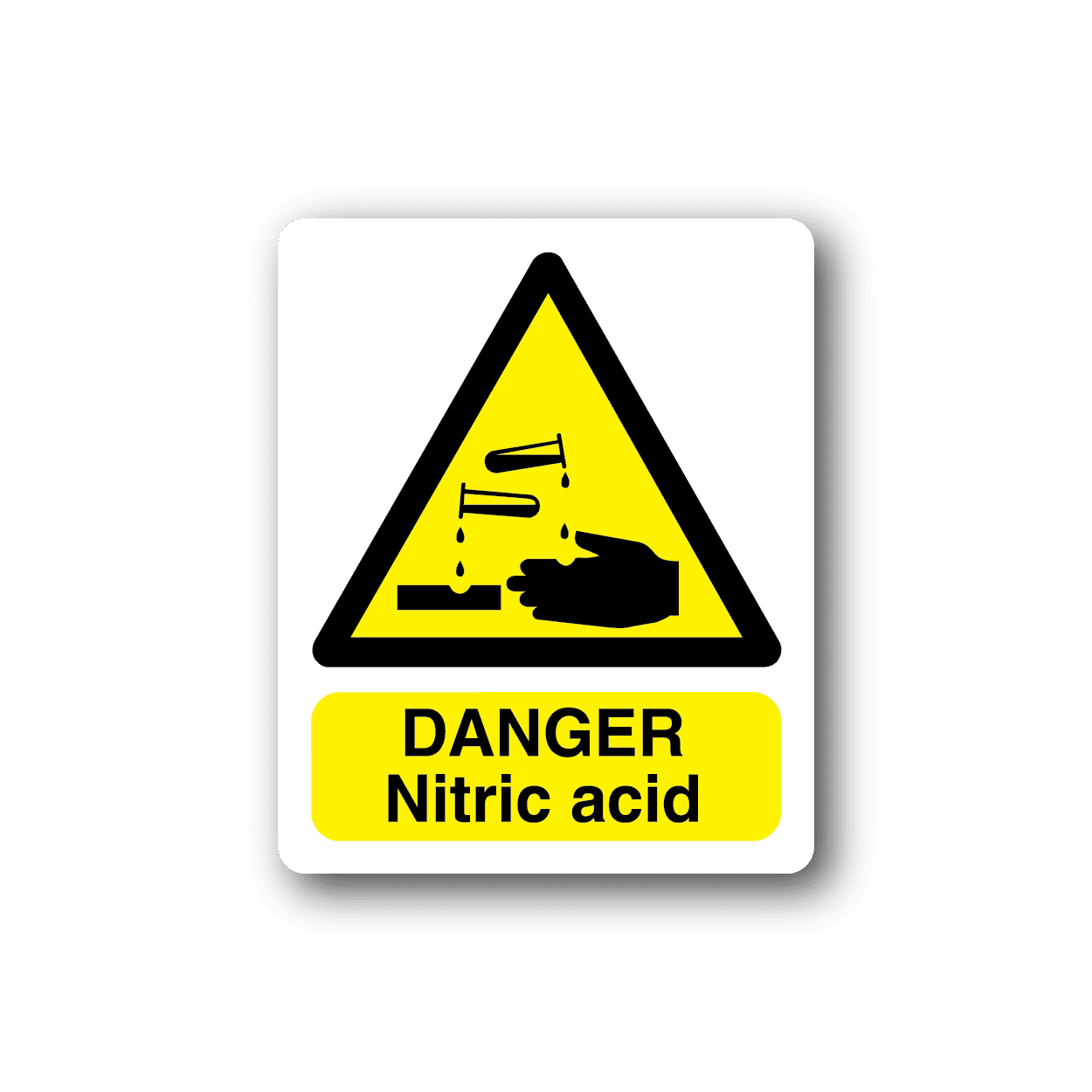 Image of Danger Nitric Acid Sticker