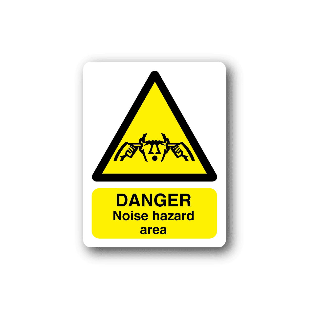 Image of Danger Noise Hazard Area Sticker