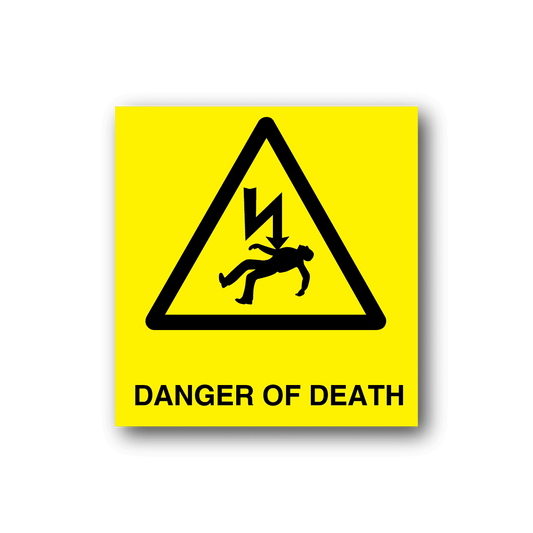 Image of Danger Of Death Square Sticker