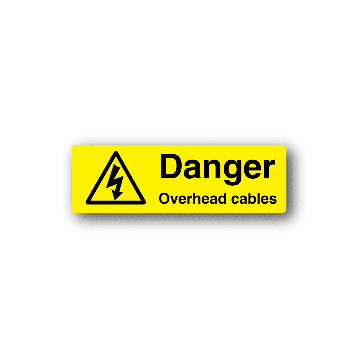 Image of Danger Overhead Cables Sticker