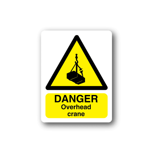 Image of Danger Overhead Crane Sticker