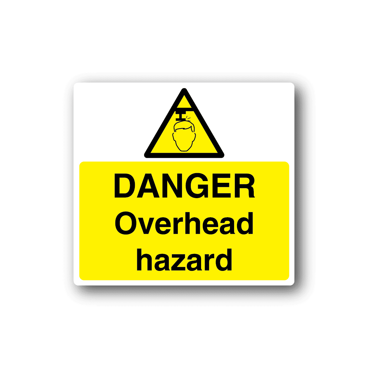 Image of Danger Overhead Hazard Sticker