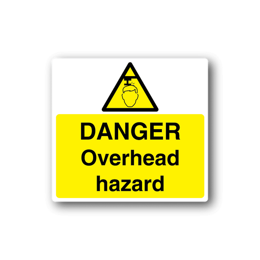 Image of Danger Overhead Hazard Sticker