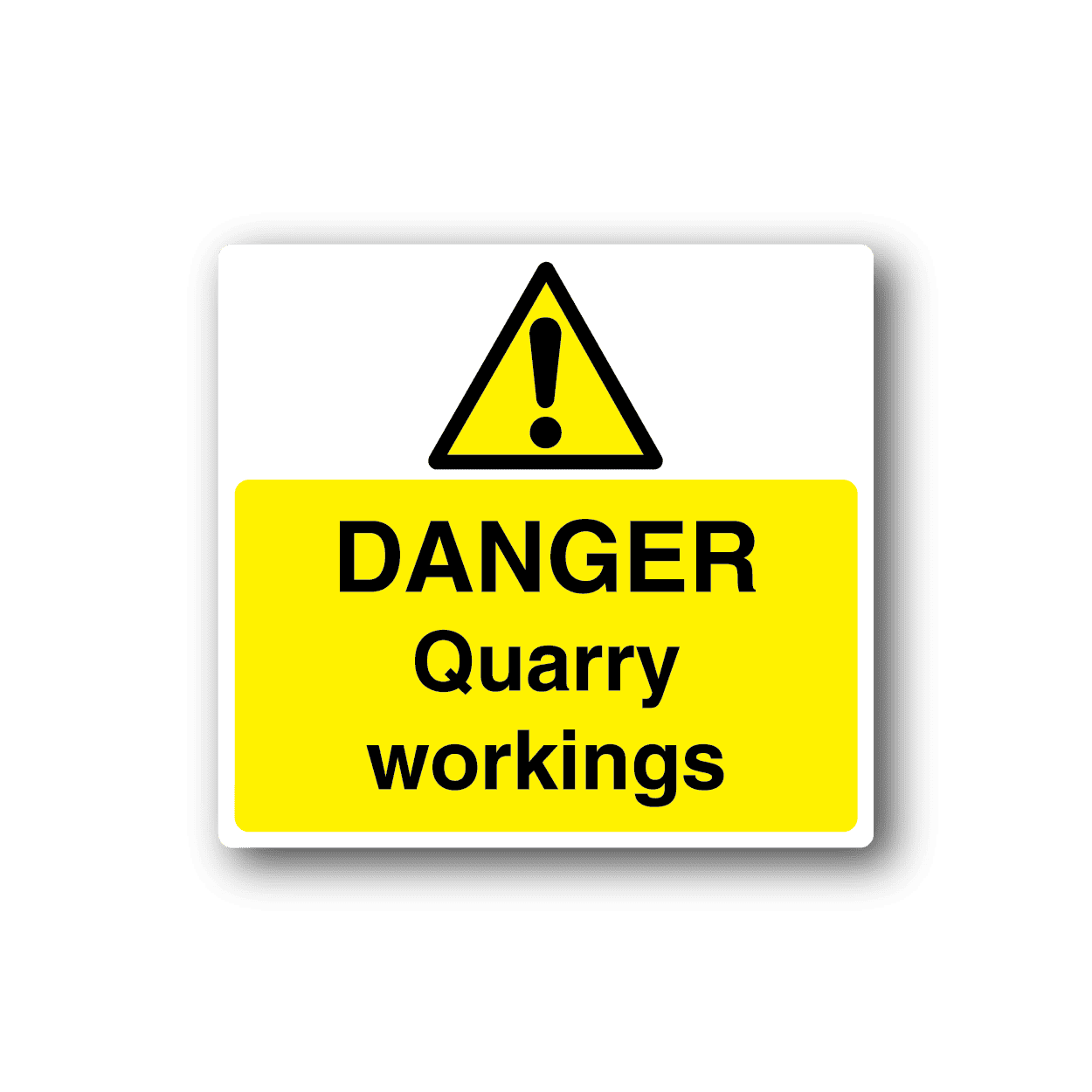 Image of Danger Quarry Workings Sticker 