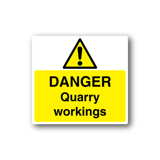 Image of Danger Quarry Workings Sticker 