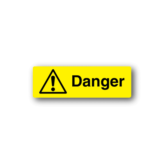 Image of Danger Rectangle Sticker 