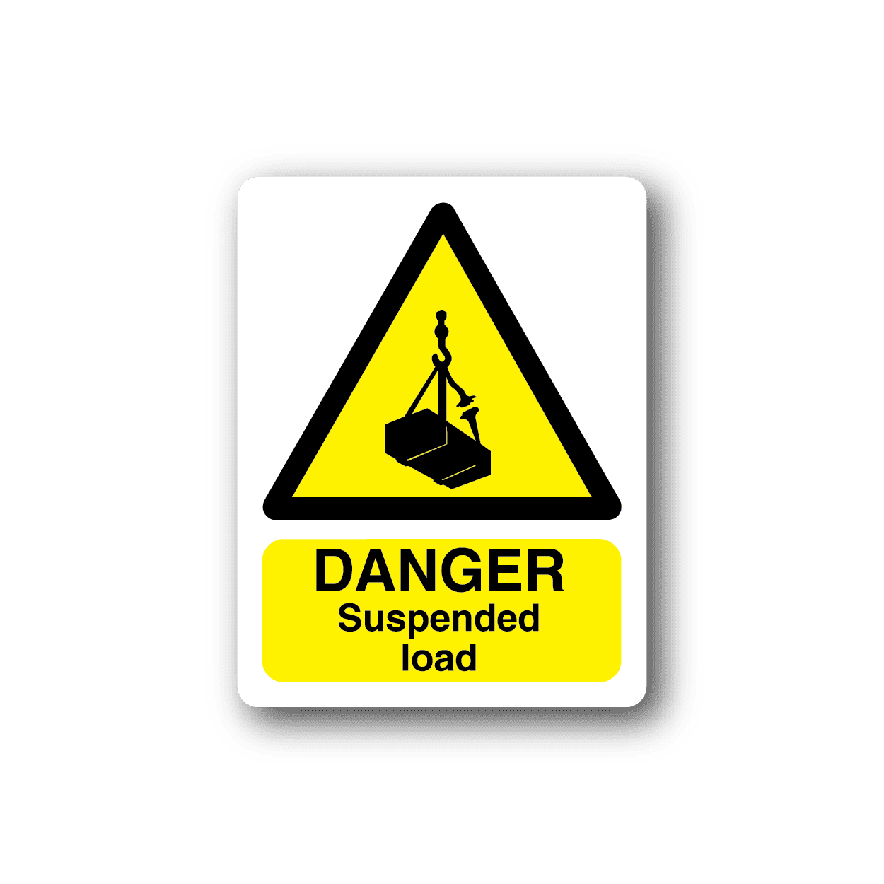 Image of Danger Suspended Load Sticker