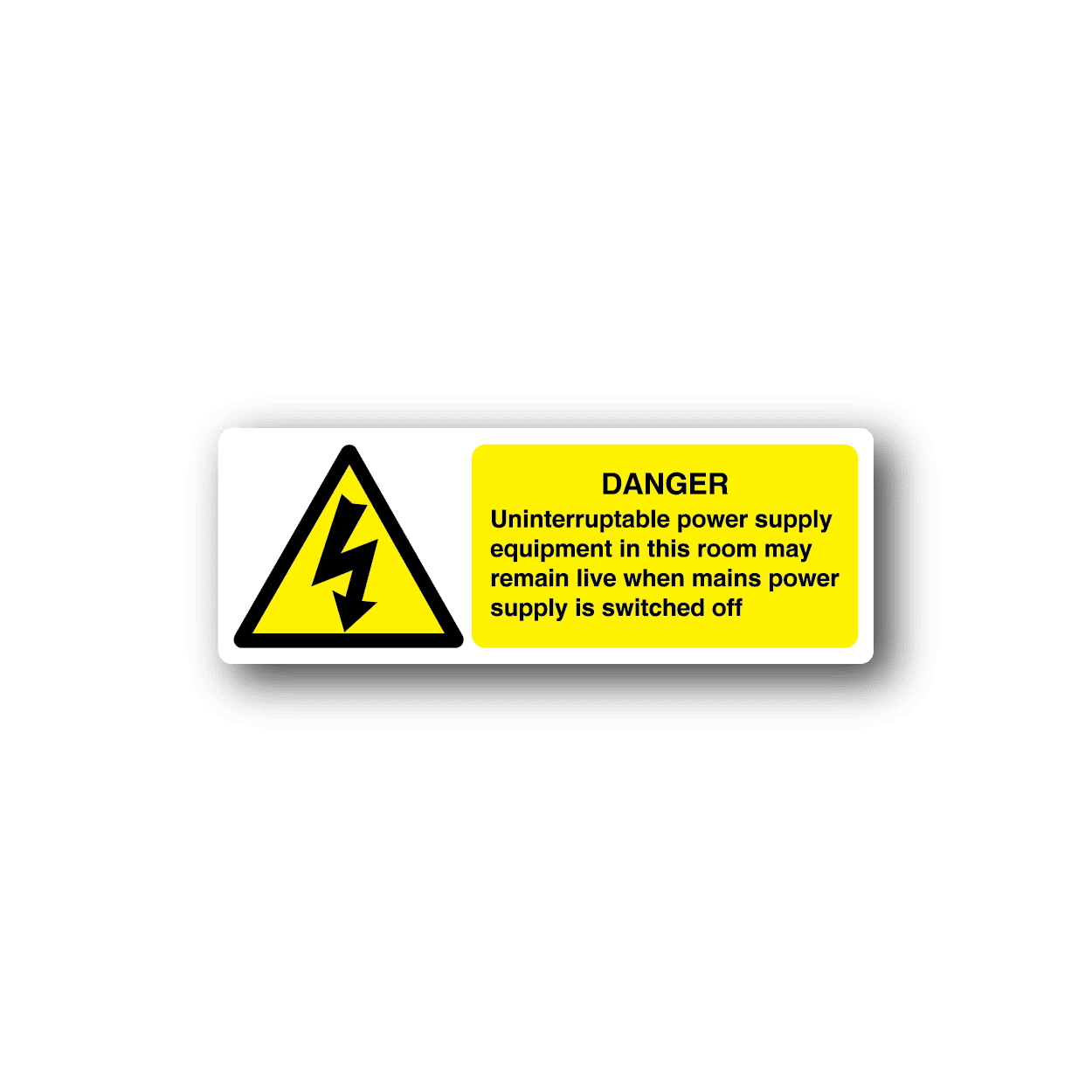 Image of Danger Uninterruptable Power Supply Sticker