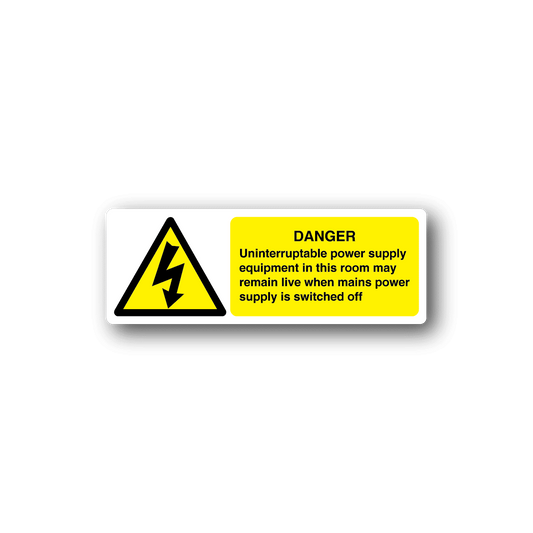 Image of Danger Uninterruptable Power Supply Sticker