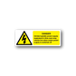 Danger uninterruptable power supply warning sticker with triangle hazard icon