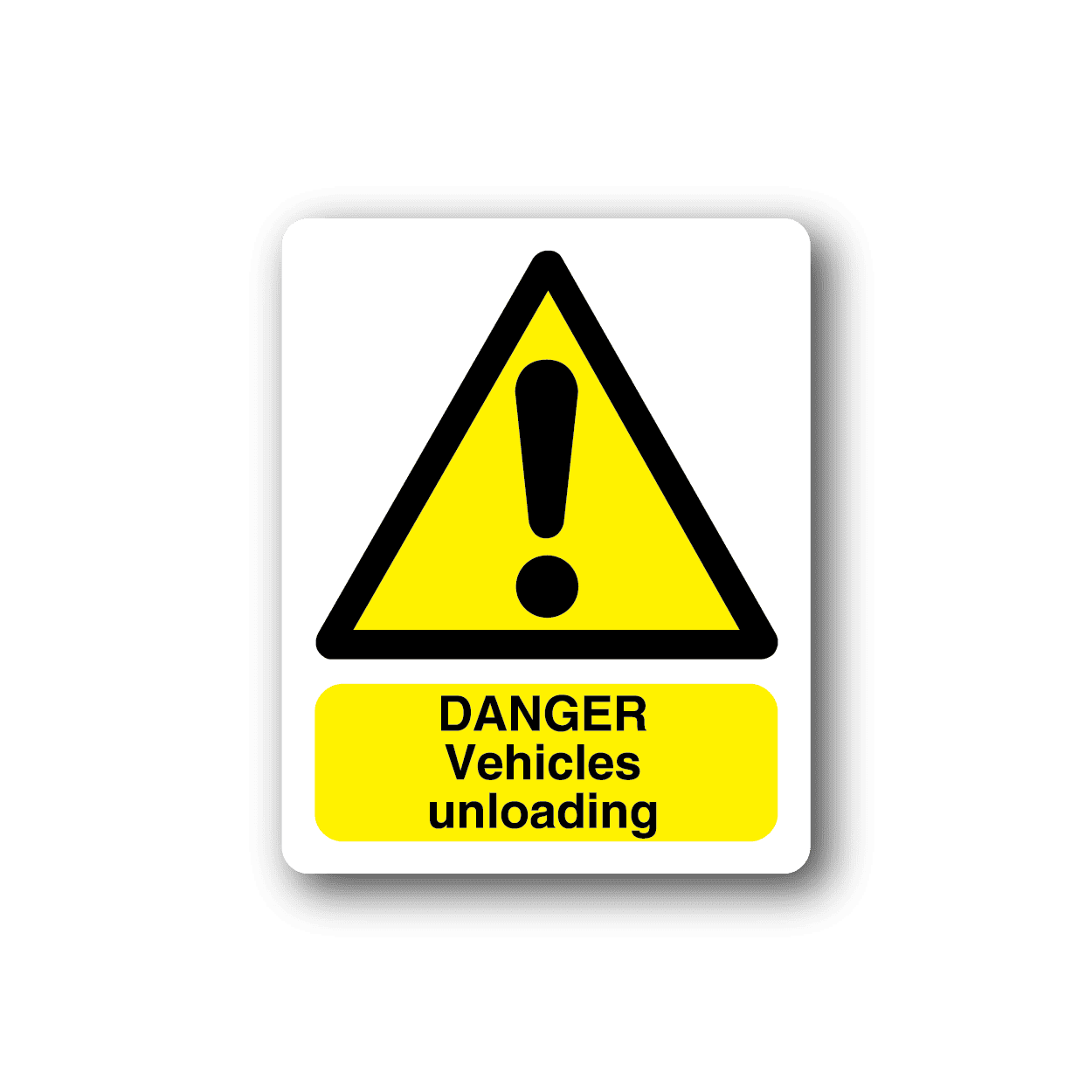 Image of Danger Vehicles Unloading Sticker