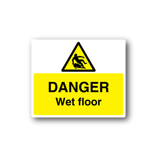 Image of Danger Wet Floor Sticker