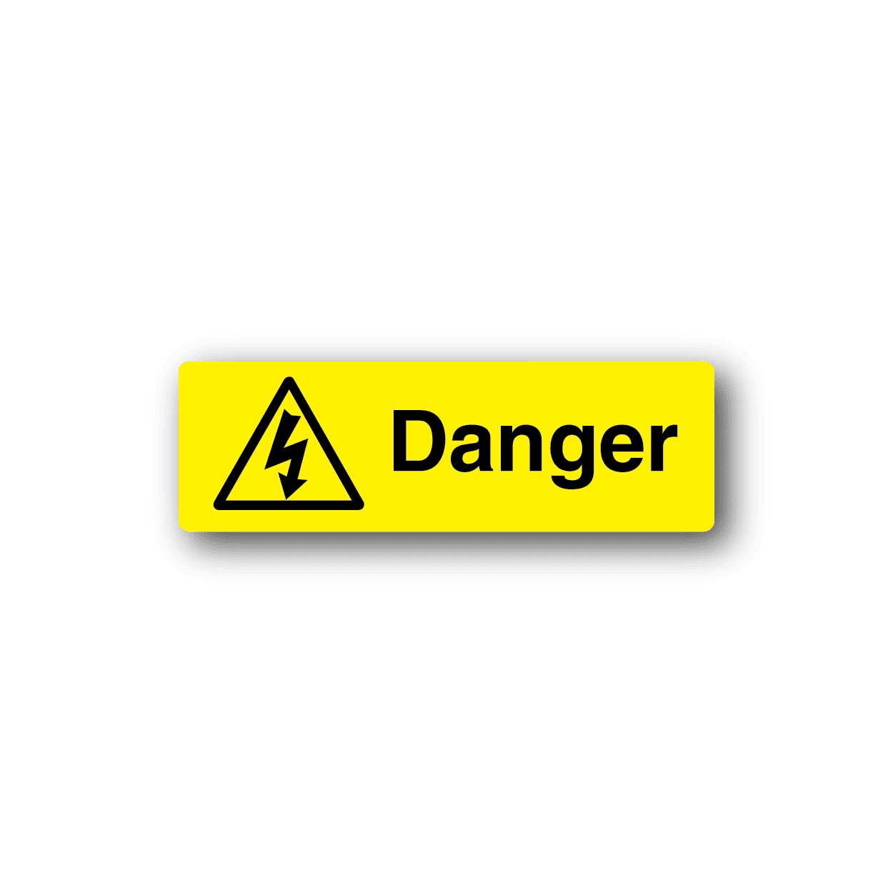 Image of Danger Yellow Sticker 