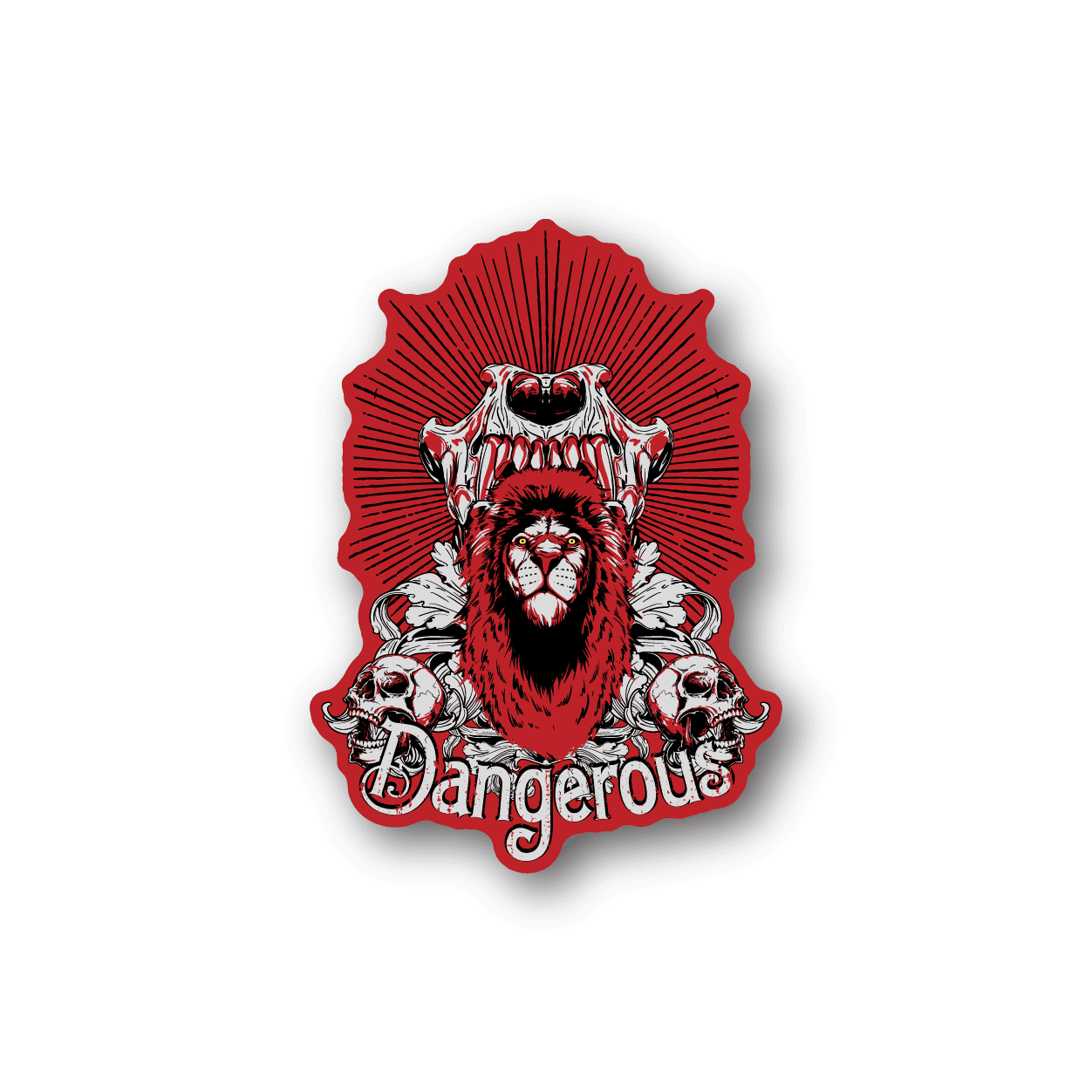 Image of Dangerous Lion Sticker