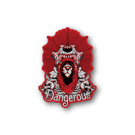 Image of Dangerous Lion Sticker