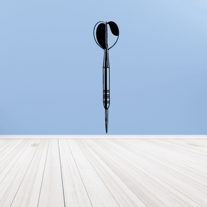 Black and white dart decal with barbed tip and fletching