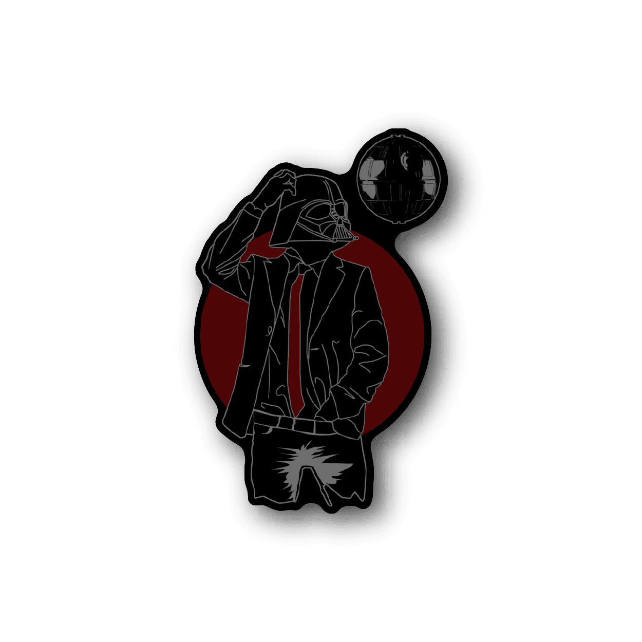 Image of Darth Dapper Sticker